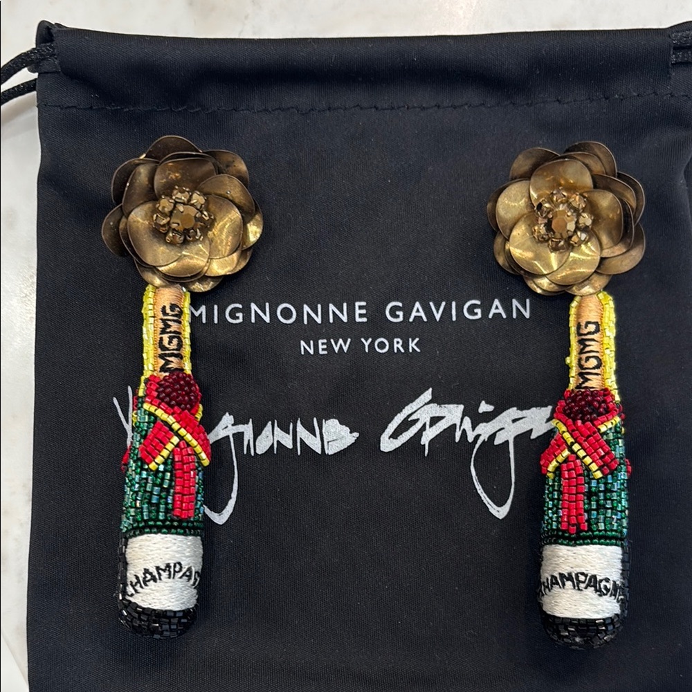 Mignonne Gavigan Green Champagne Earrings